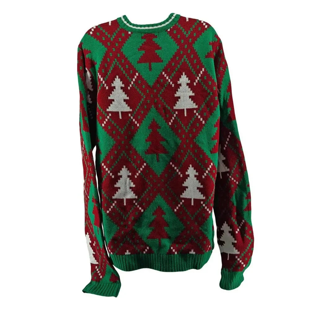 Blizzard Bay Mechanical Bull Ridin Santa Ugly Christmas Sweater Unisex Xlarge